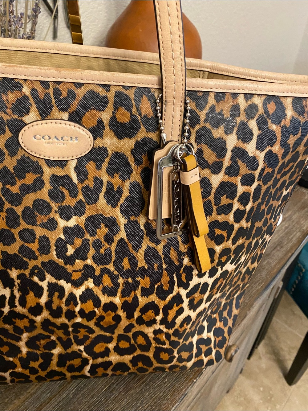 Coach Metro Ocelot leopard print coated canvas tote - Picture 5 of 16